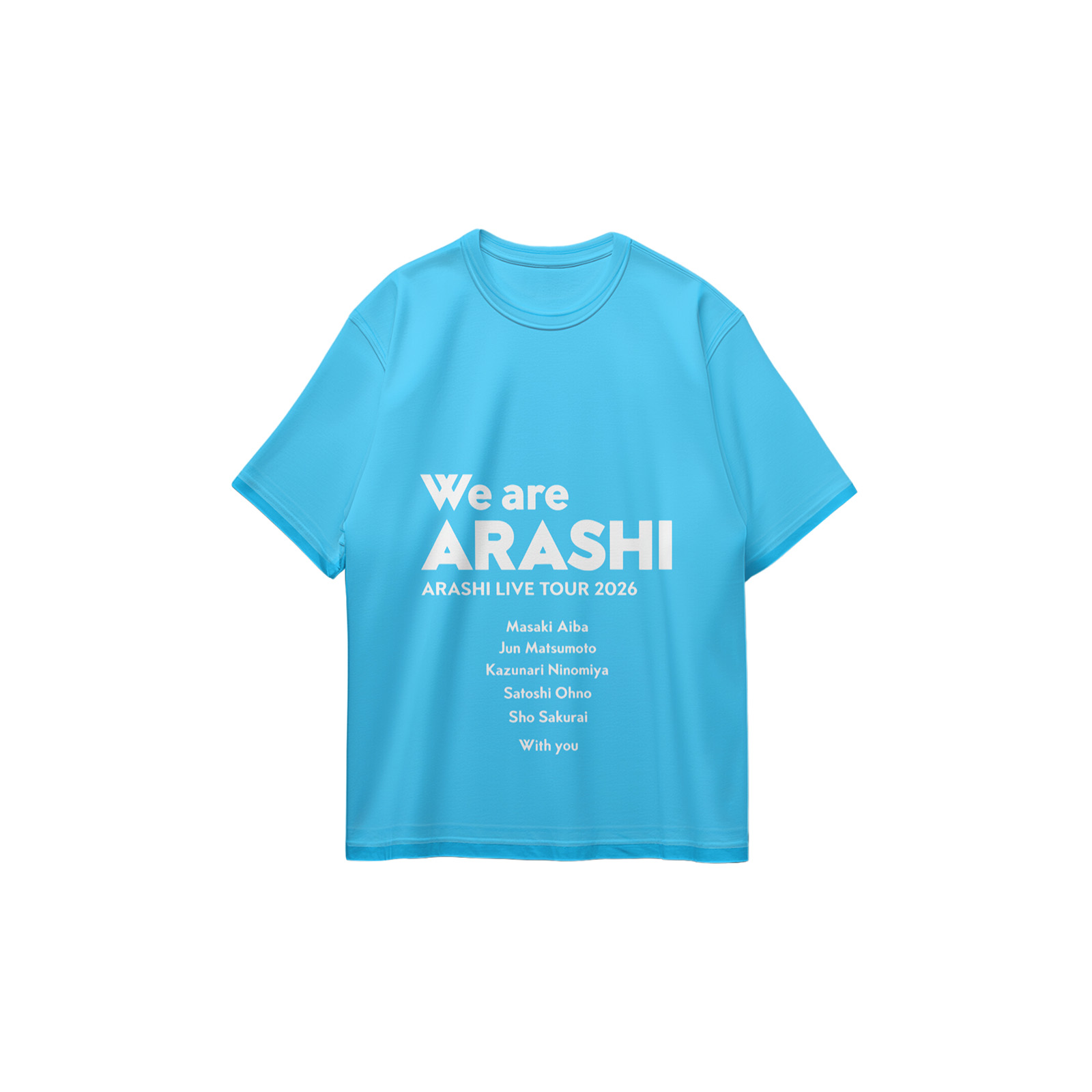 コットン プリント 応援Tシャツ-青【嵐ARASHI/ARASHI LIVE TOUR 2026】