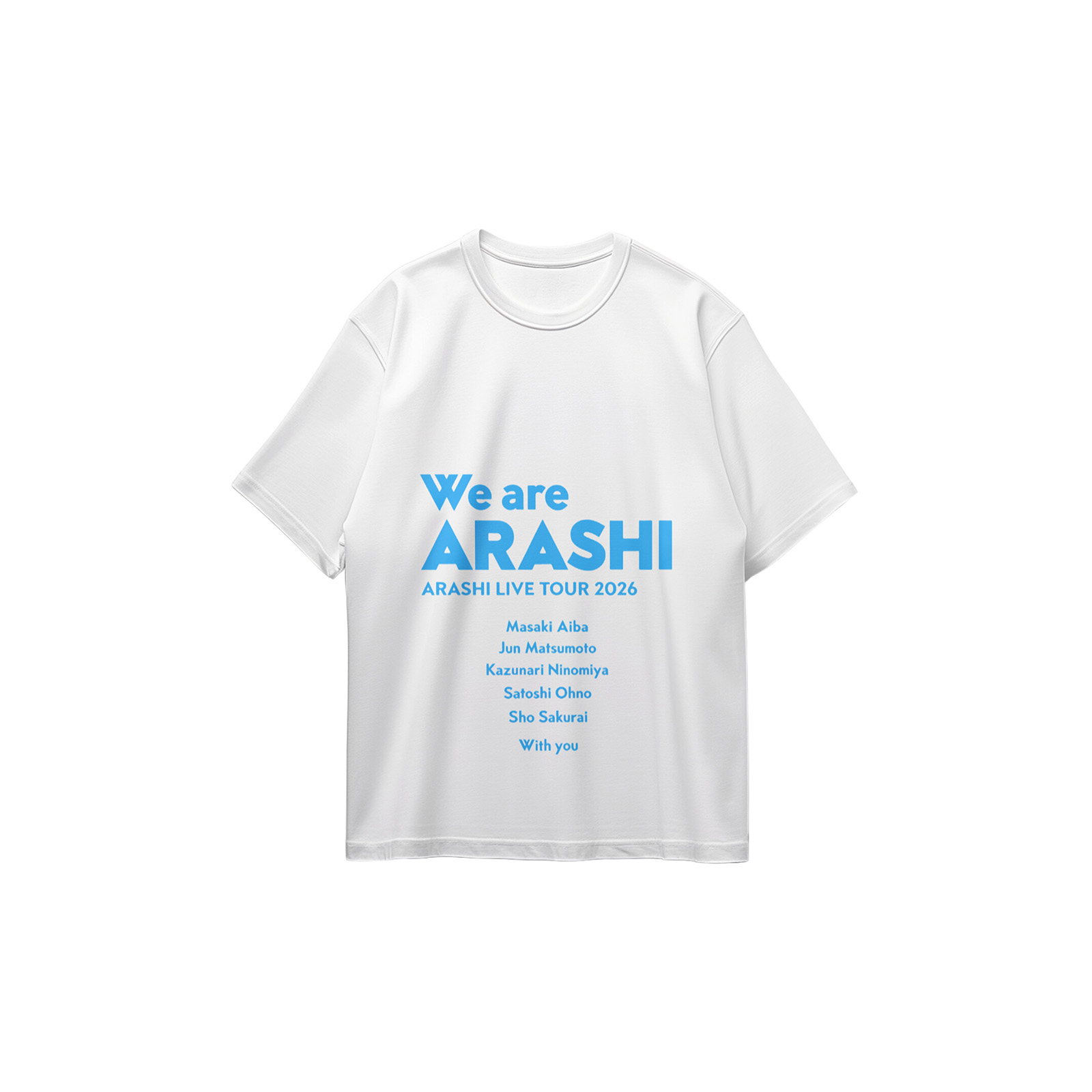 コットン プリント 応援Tシャツ-白【嵐ARASHI/ARASHI LIVE TOUR 2026】