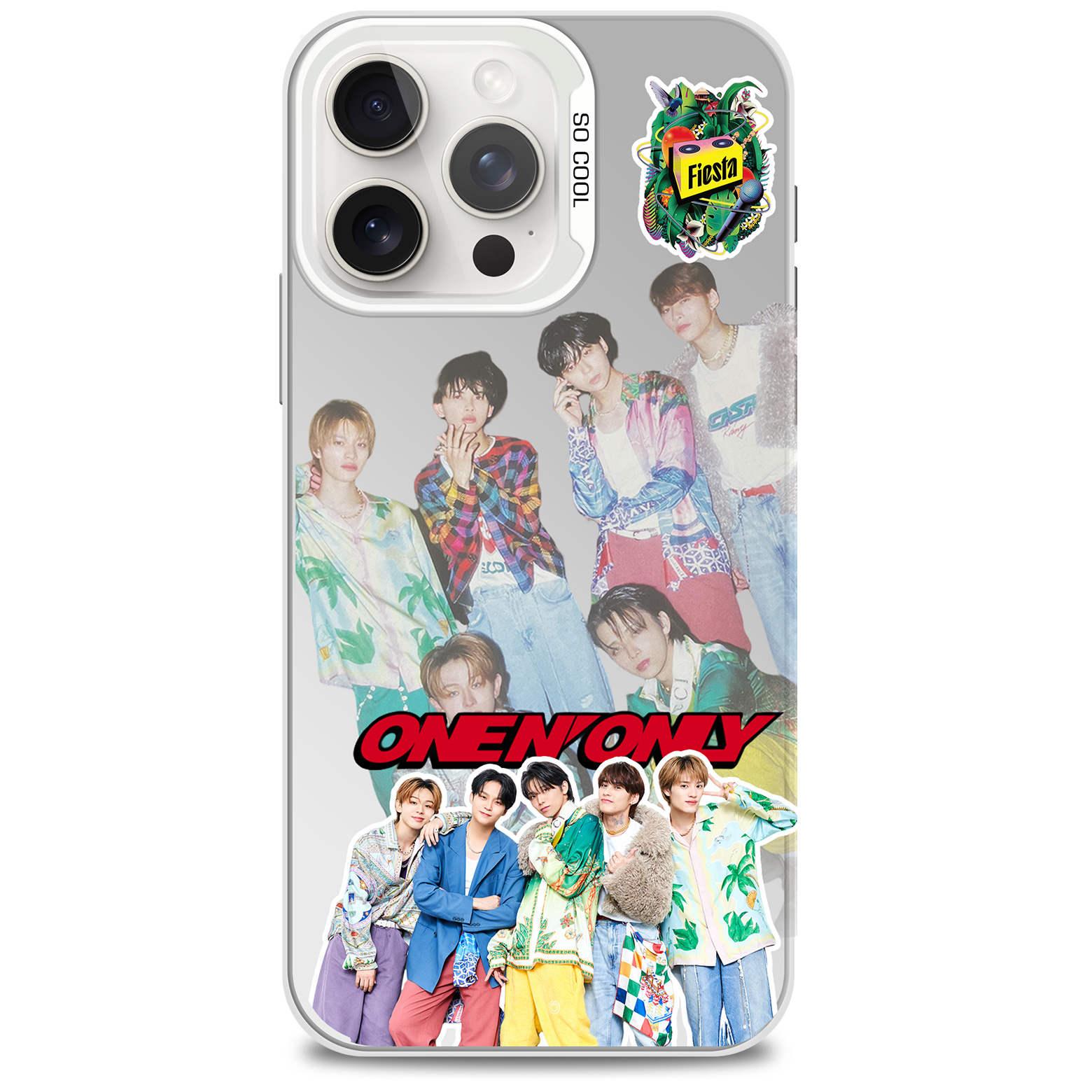 レーザーグラデーションスマートフォンケース-銀【ONE N' ONLY/Fiesta】