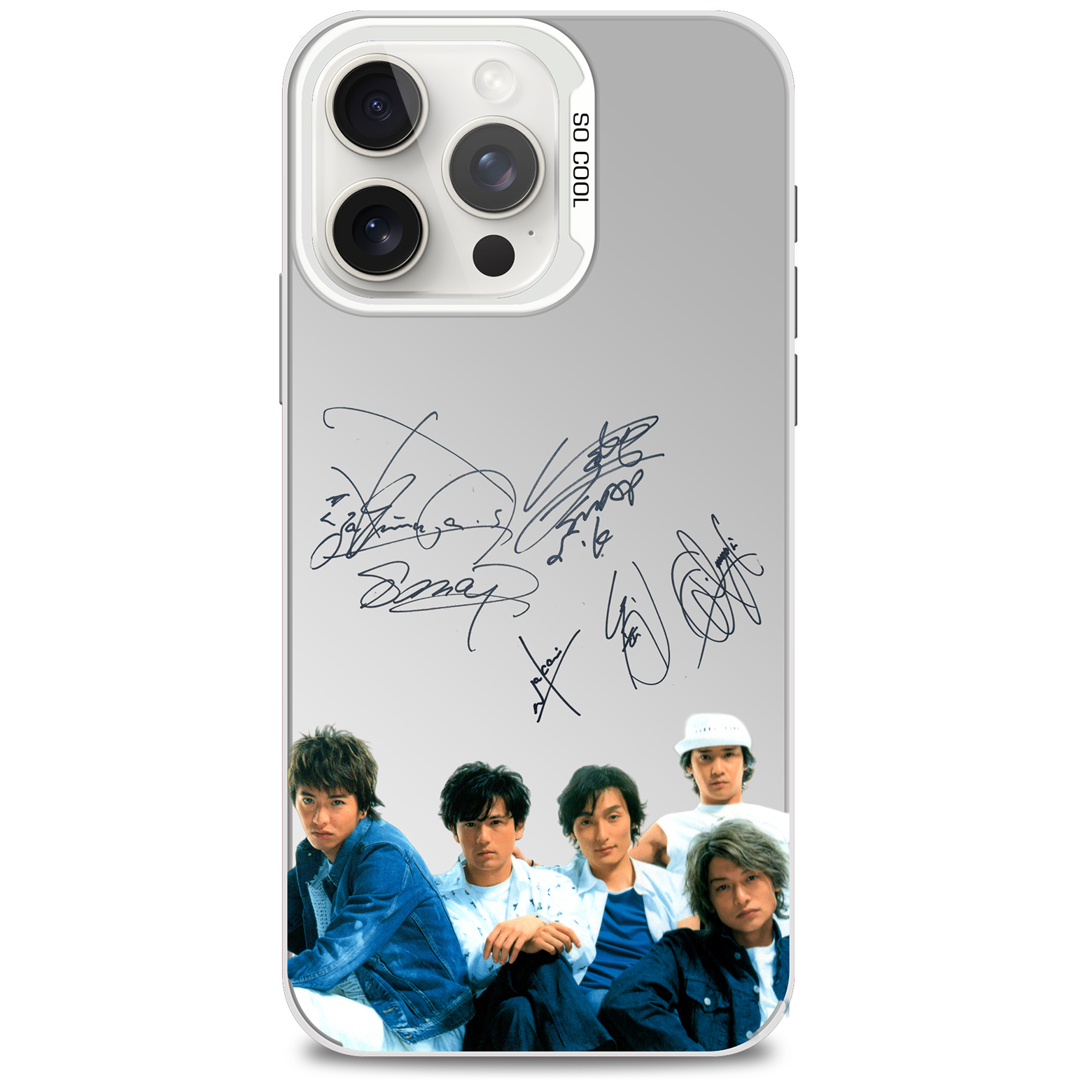 レーザーグラデーションスマートフォンケース-銀【SMAP】-YITOTO™推し活がもっと楽しくなる