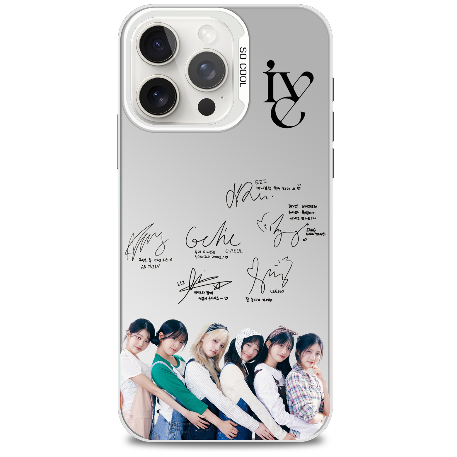 レーザーグラデーションスマートフォンケース-銀【IVE/Be Alright】-YITOTO™推し活がもっと楽しくなる