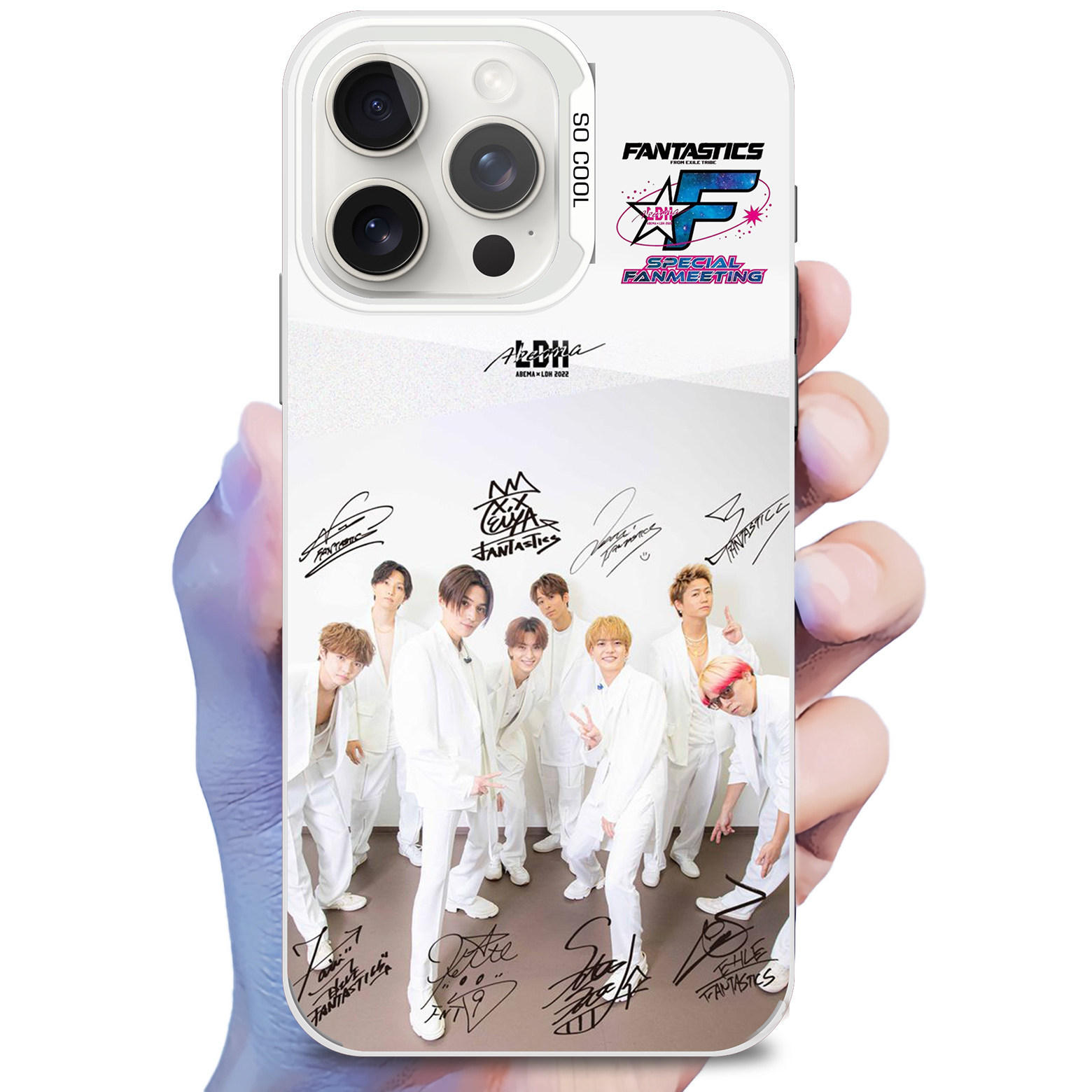 レーザーグラデーションスマートフォンケース-銀【FANTASTICS/Cosmic Resonance】-YITOTO™推し活がもっと楽しくなる