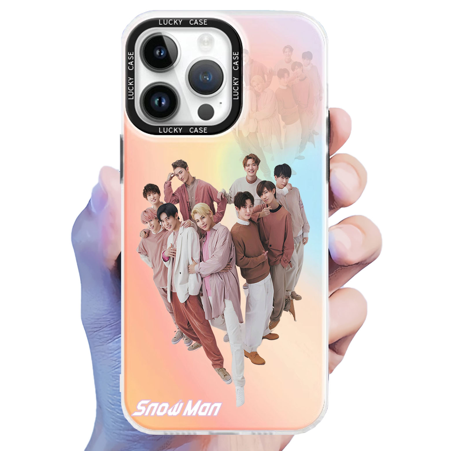 レーザーグラデーションスマートフォンケース【SnowMan】4種類