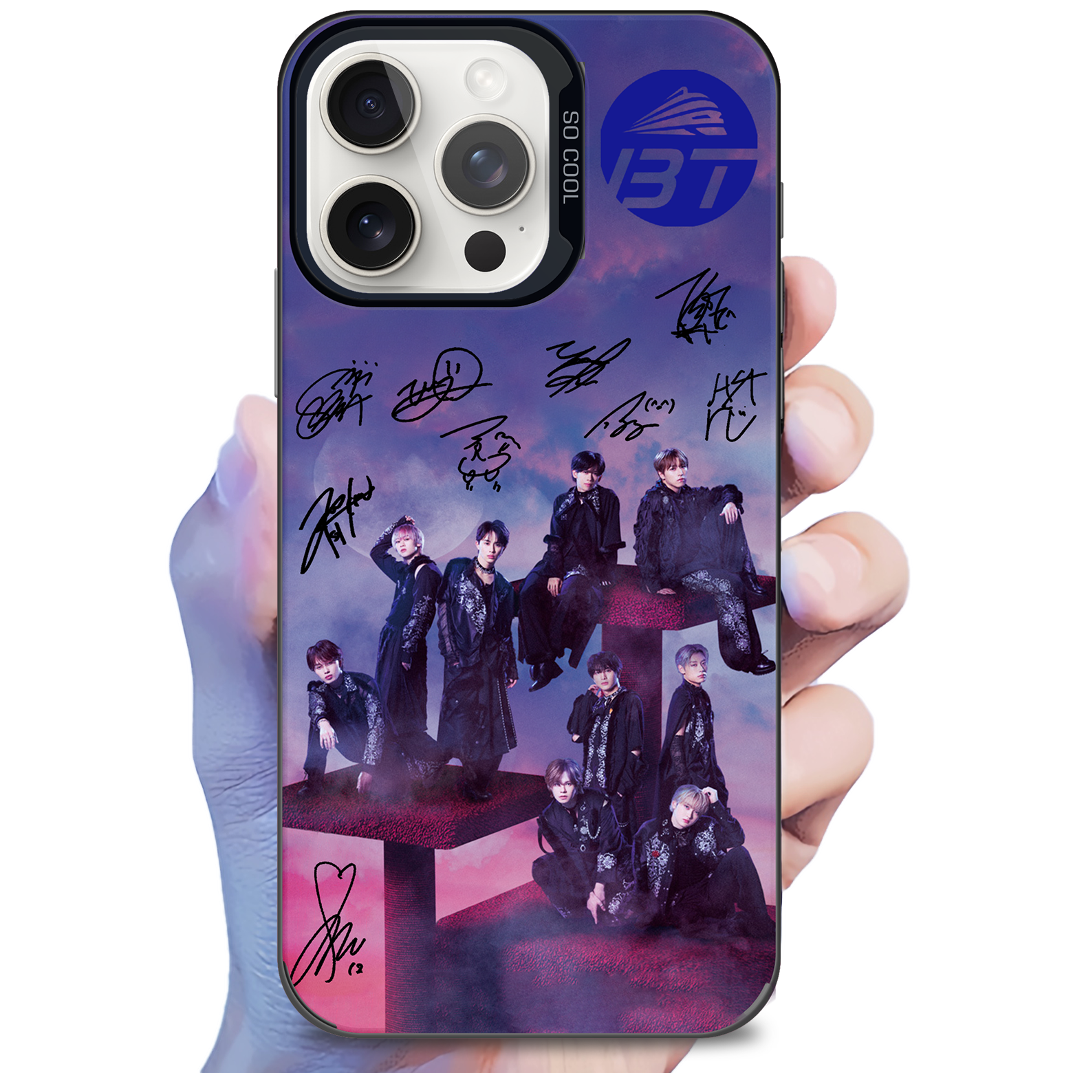 ミラースマホケース-黒【超特急/NINE LIVES】-B