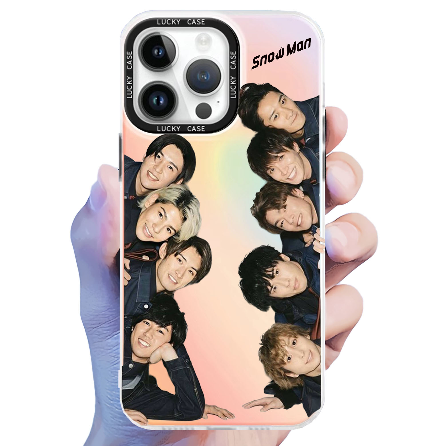 レーザーグラデーションスマートフォンケース【SnowMan】4種類