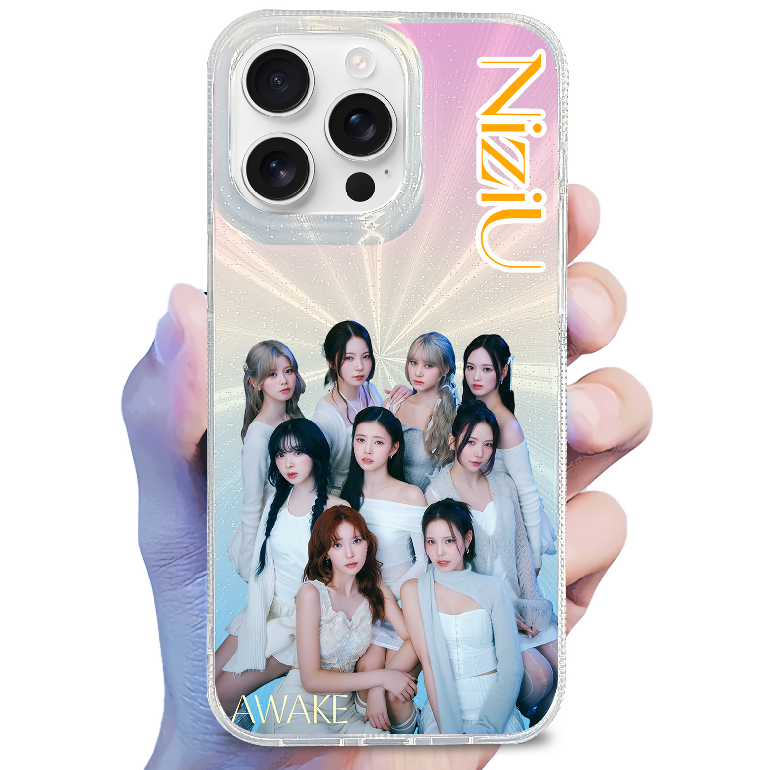 オーロラレーザーグラデーションスマートフォンケース【NIZIU/Emotion】