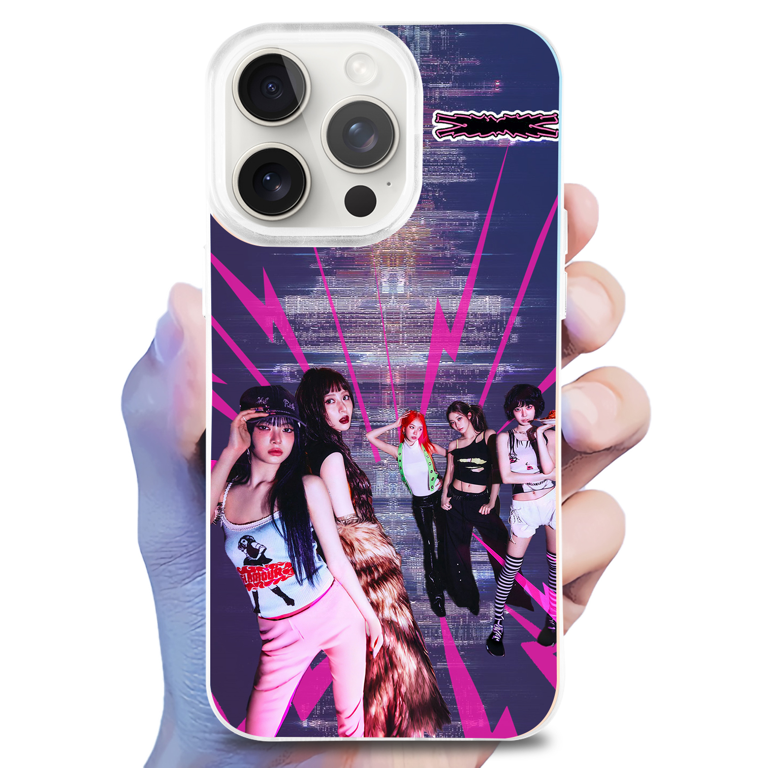 レーザーグラデーションスマートフォンケース【LE SSERAFIM/SPAGHETTI】