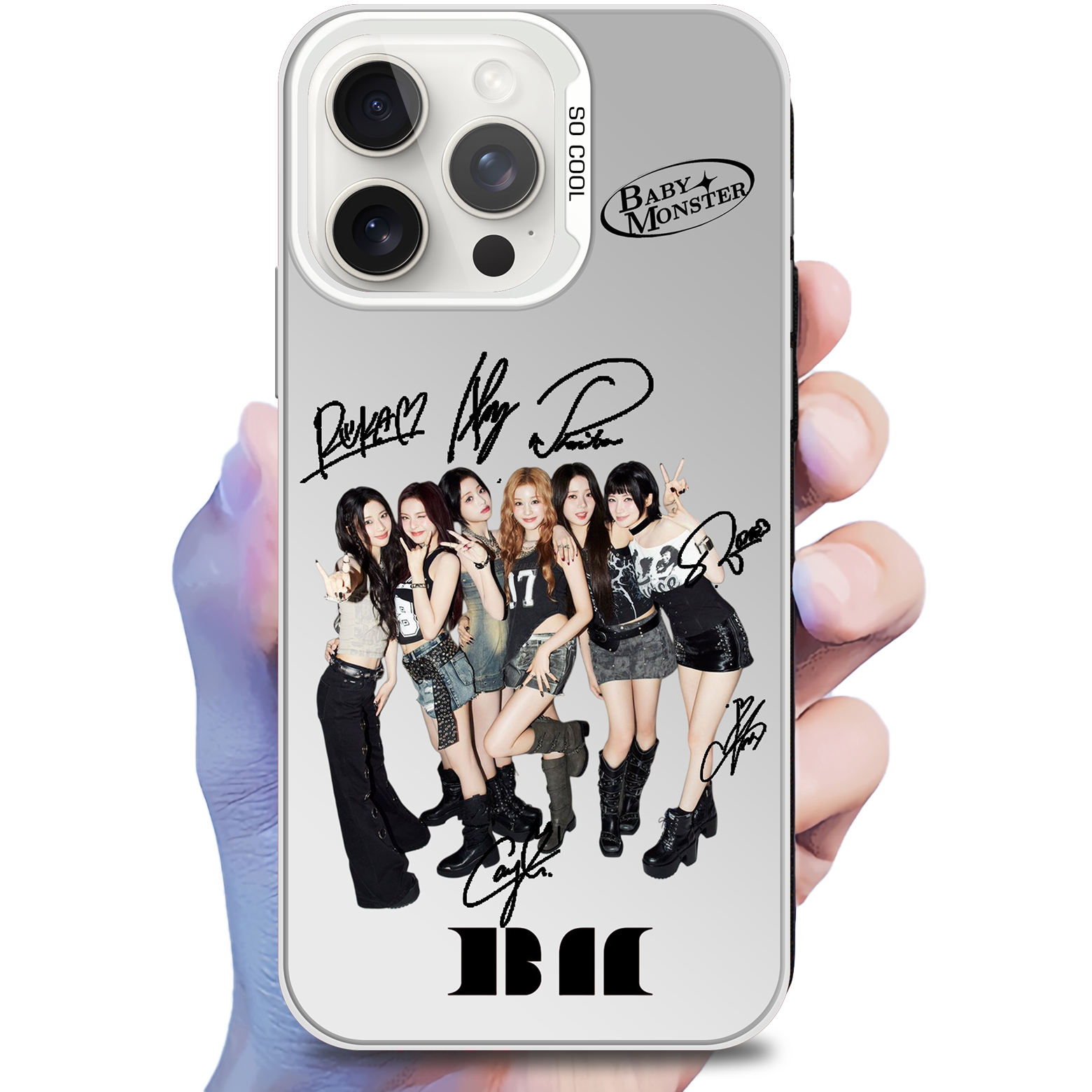 ミラースマホケース-銀【BABYMONSTER/PSYCHO】