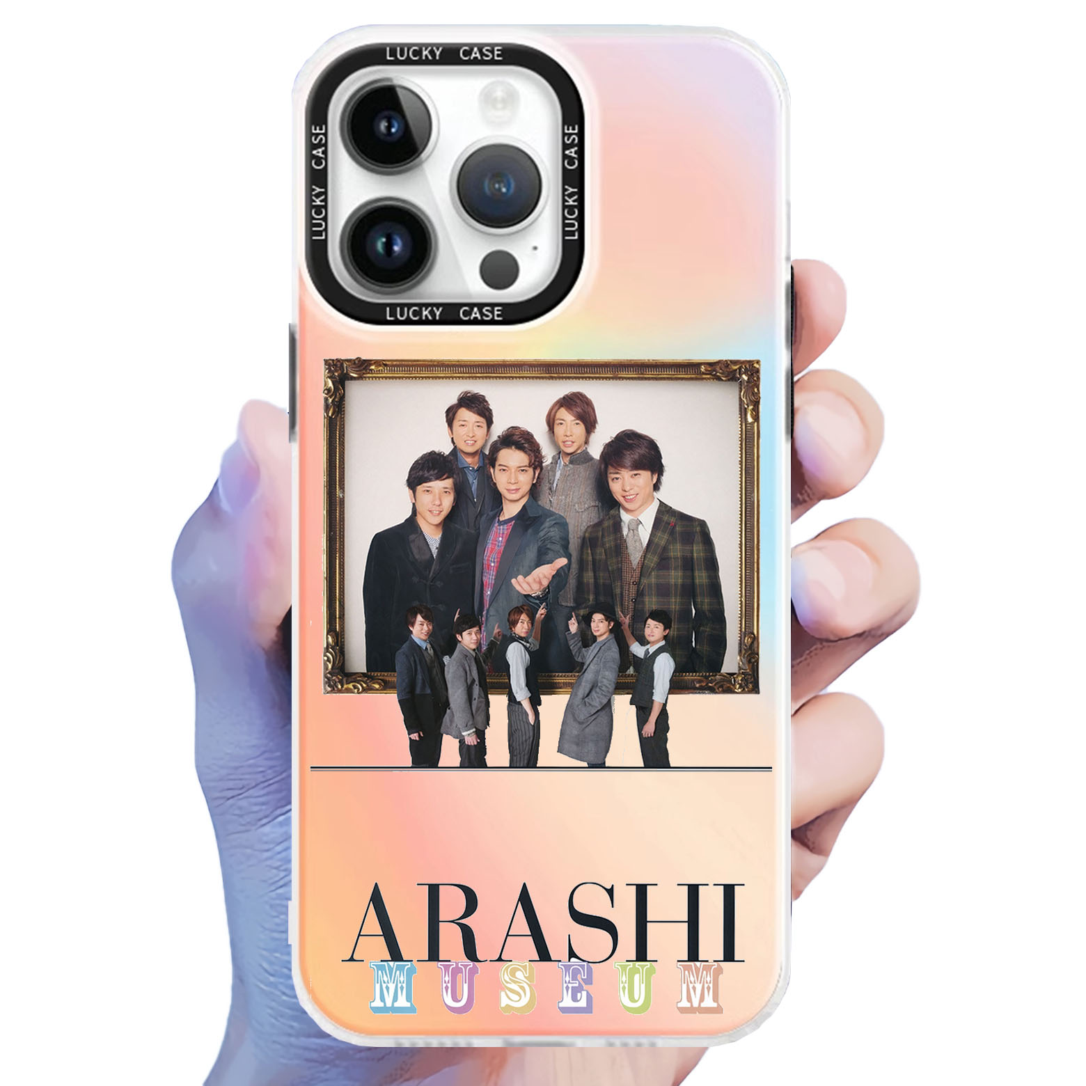 レーザーグラデーションスマートフォンケース【嵐 ARASHI】7種類