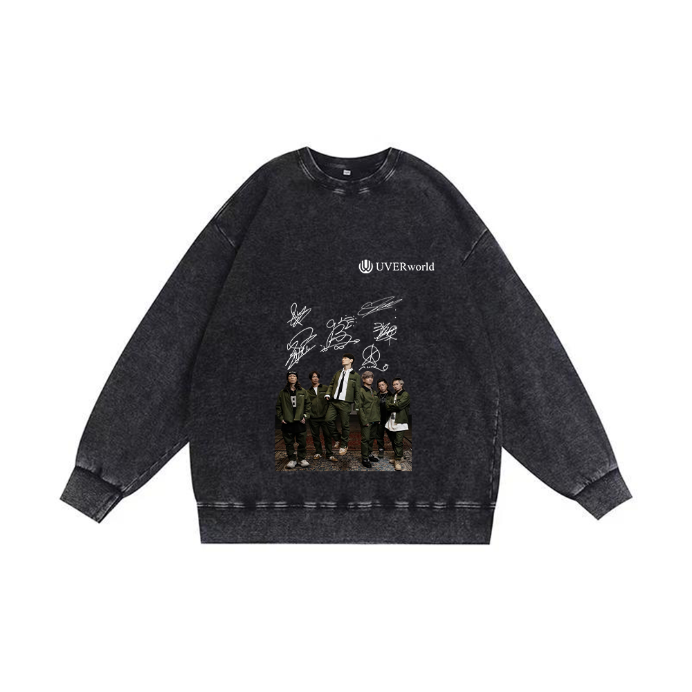 半袖・長袖 厚手エイジング加工Tシャツ／スウェット【UVERworld】-Z