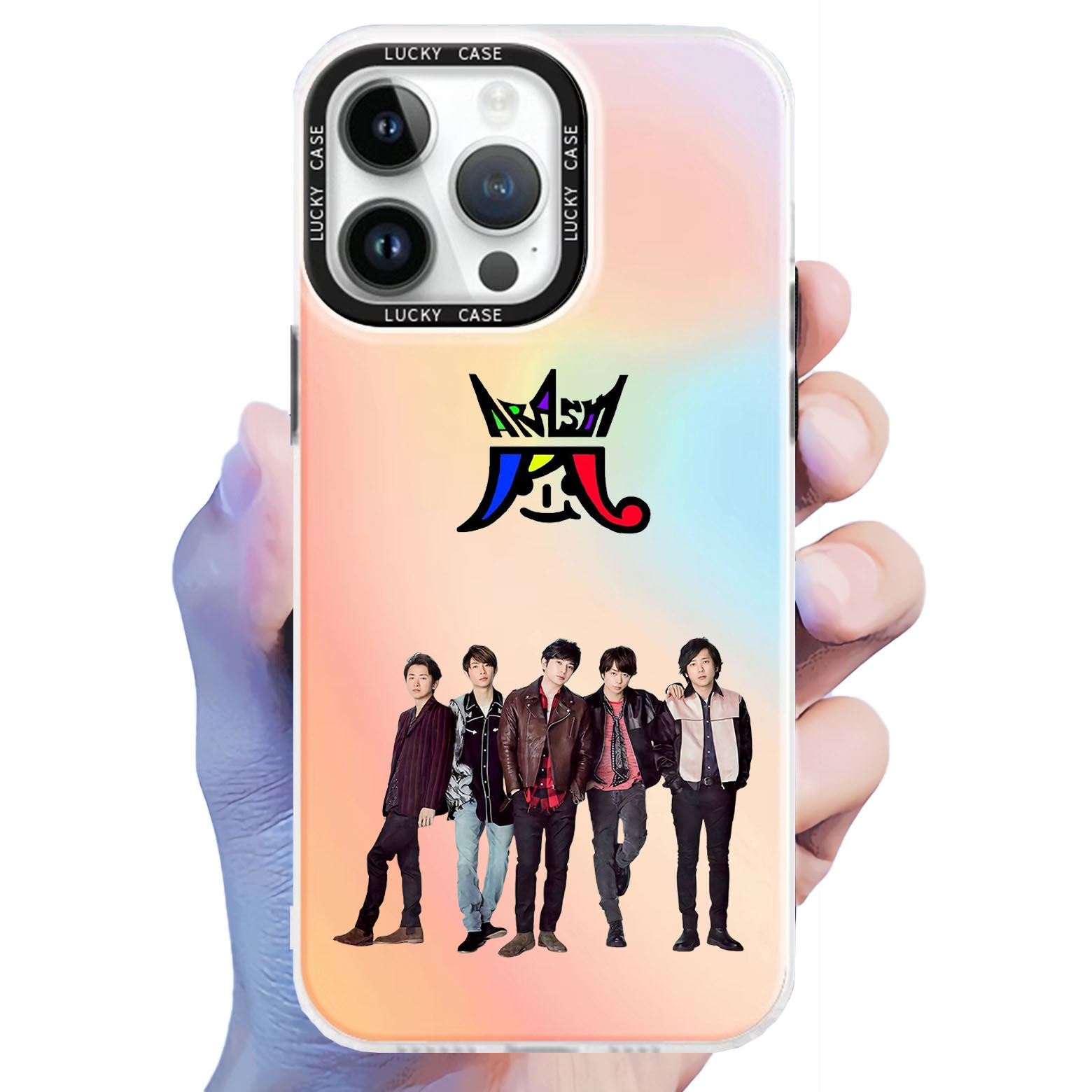 レーザーグラデーションスマートフォンケース【嵐 ARASHI】7種類