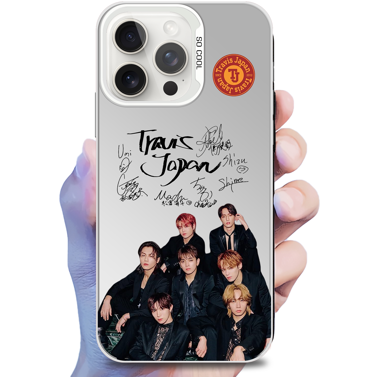 ミラースマホケース-銀【Travis Japan/Disco Baby】