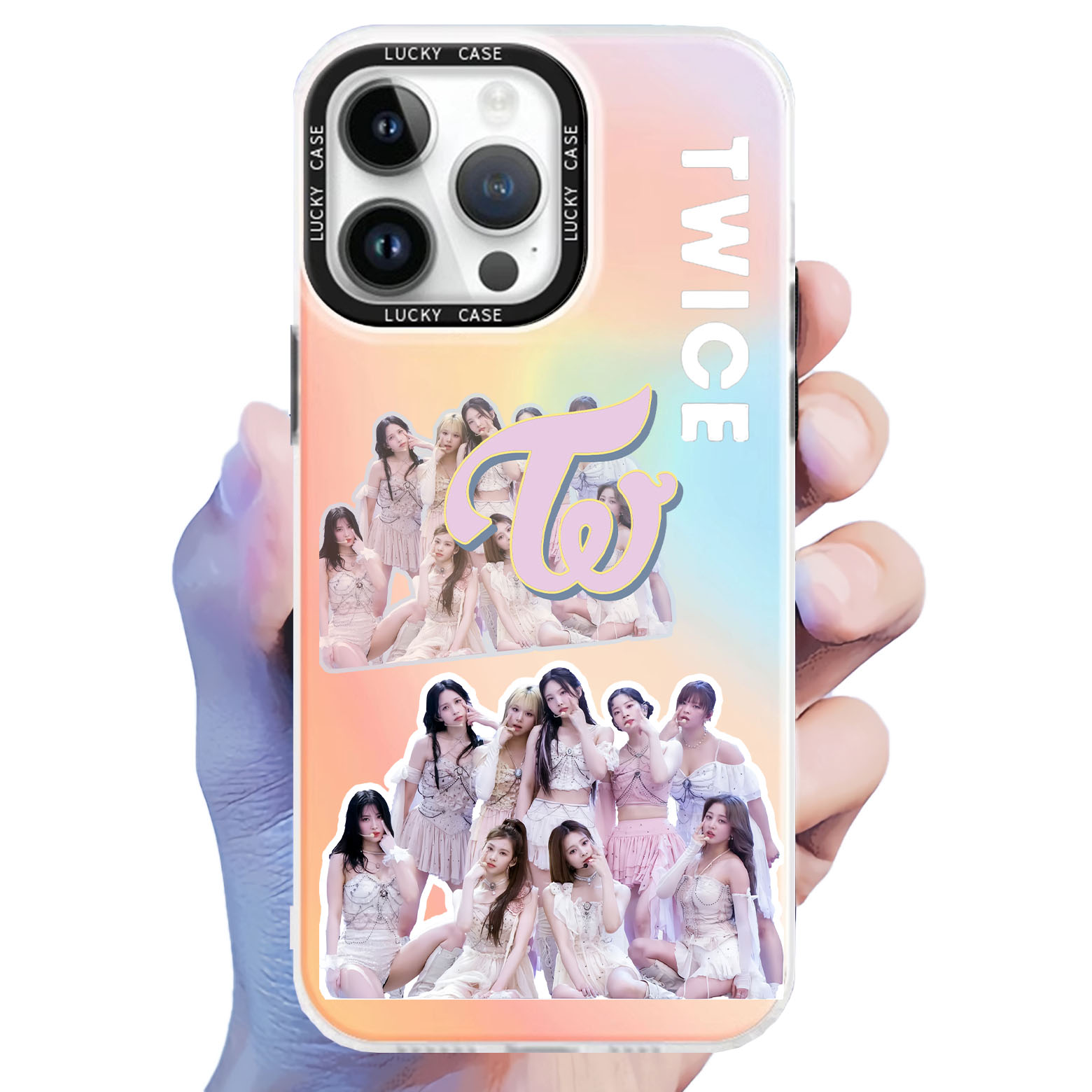 レーザーグラデーションスマートフォンケース【TWICE】3種類