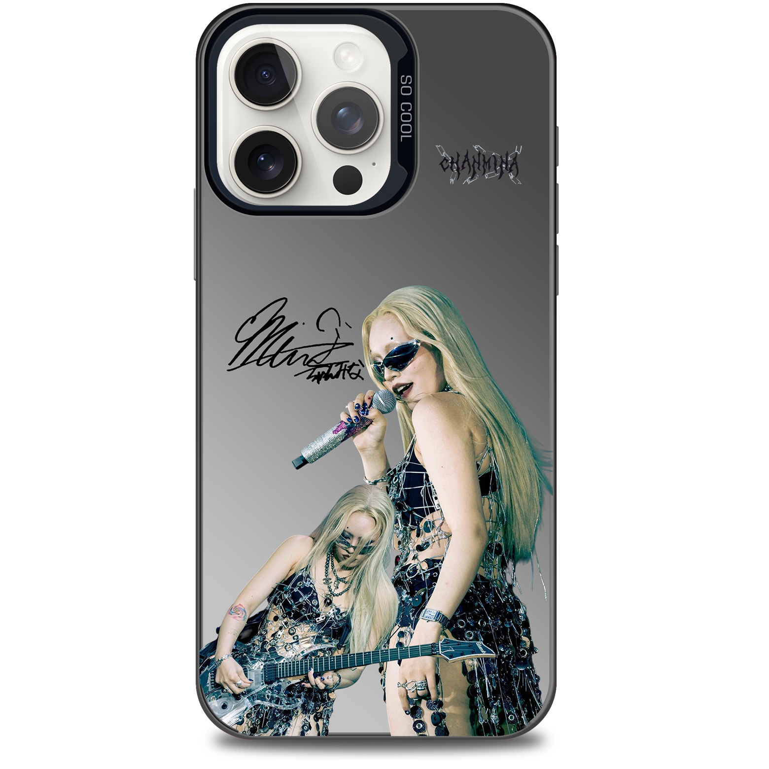 ミラースマホケース-黒【ちゃんみなCHANMINA】