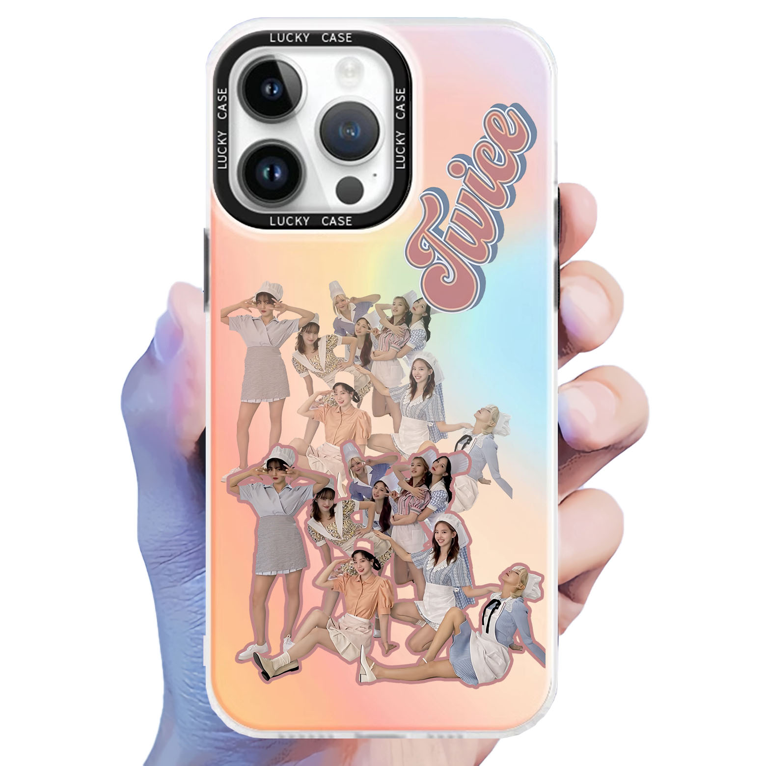 レーザーグラデーションスマートフォンケース【TWICE】3種類