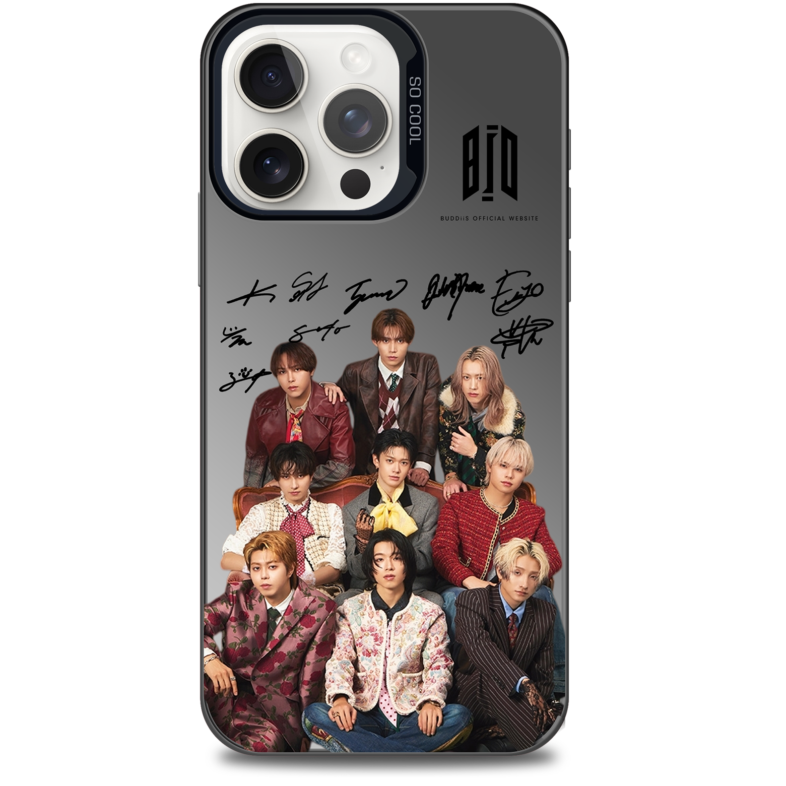 ミラースマホケース-黒【BUDDiiS】