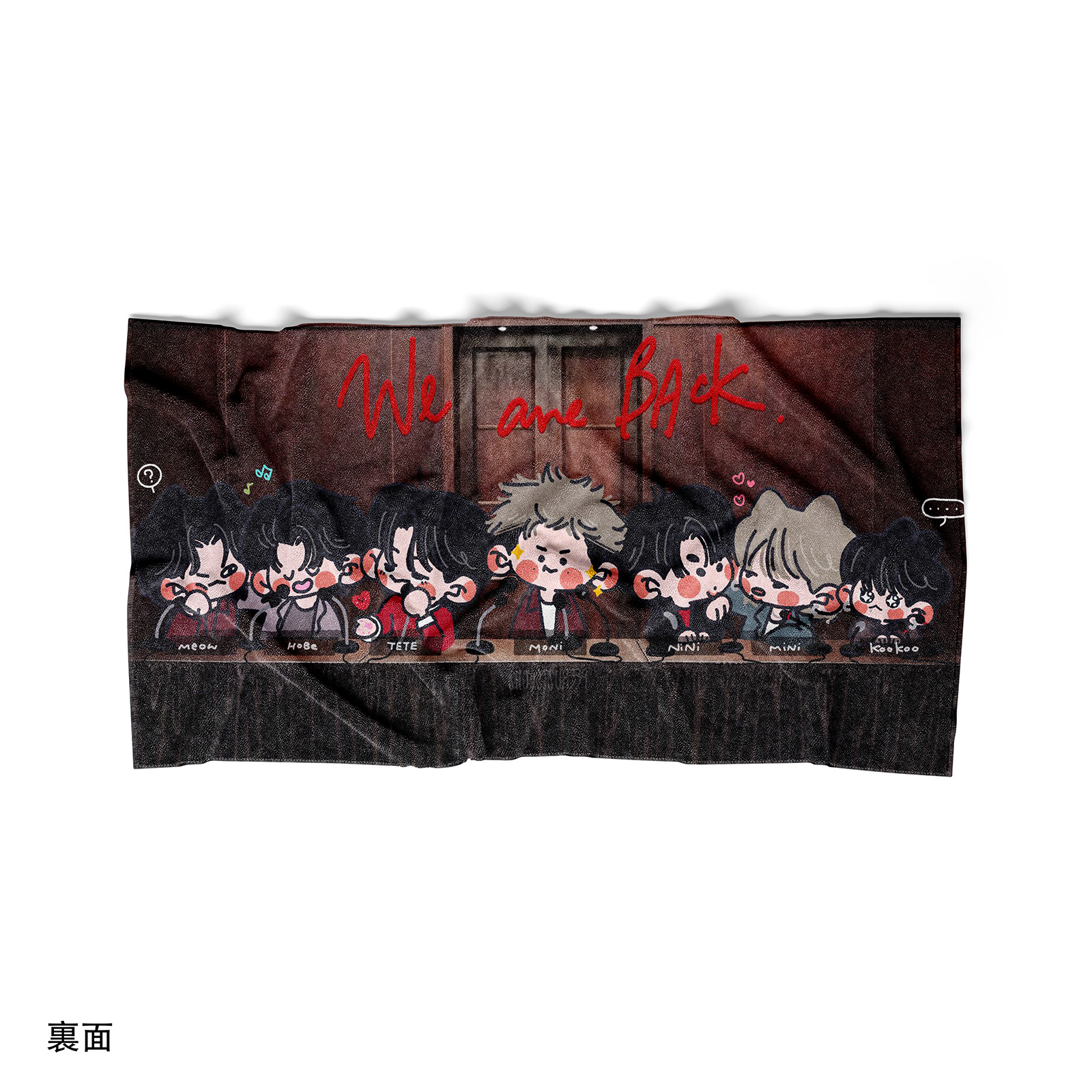  両面デザイン アイドル風 フェイスタオル 【BTS】