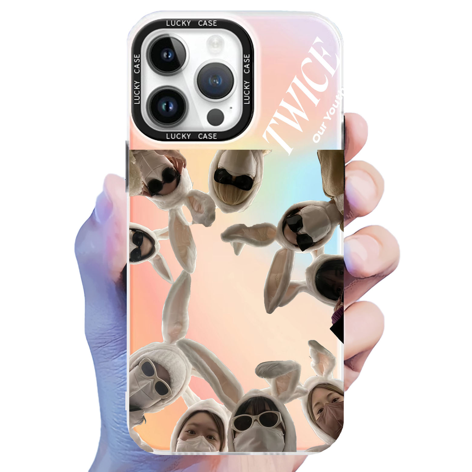 レーザーグラデーションスマートフォンケース【TWICE】3種類