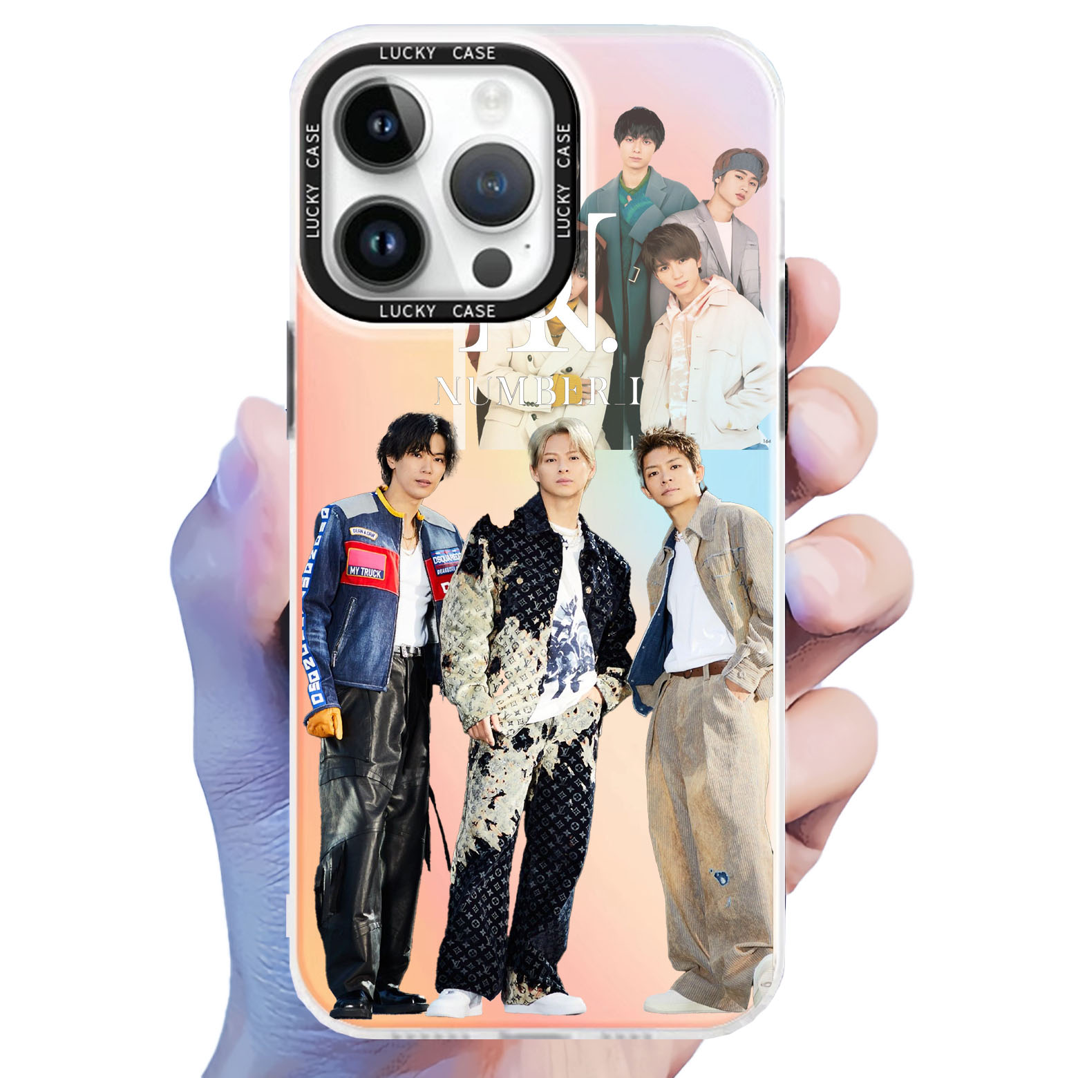 レーザーグラデーションスマートフォンケース【Number_i】