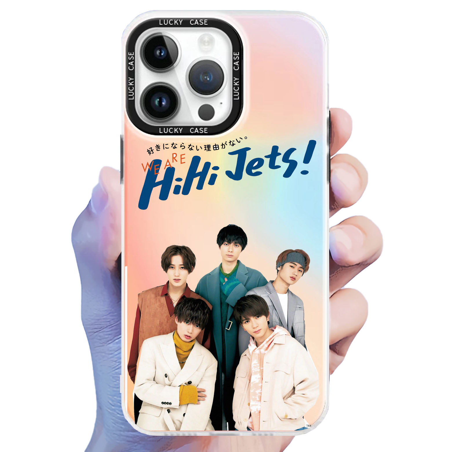 レーザーグラデーションスマートフォンケース【HiHi Jets】3種類