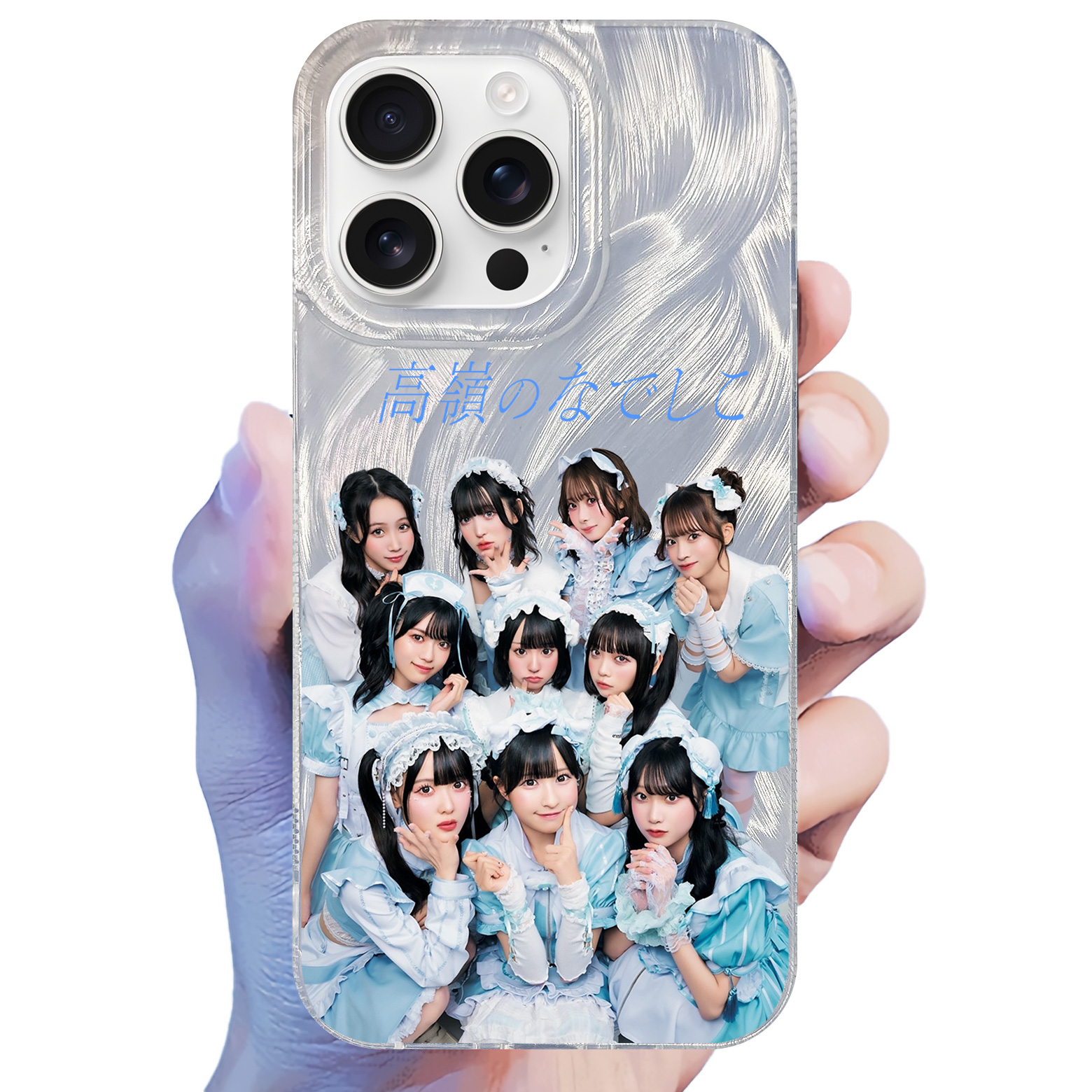 フェザーテクスチャーレーザーグラデーションスマートフォンケース【高嶺のなでしこ/I'M YOUR IDOL / アドレナリンゲーム】