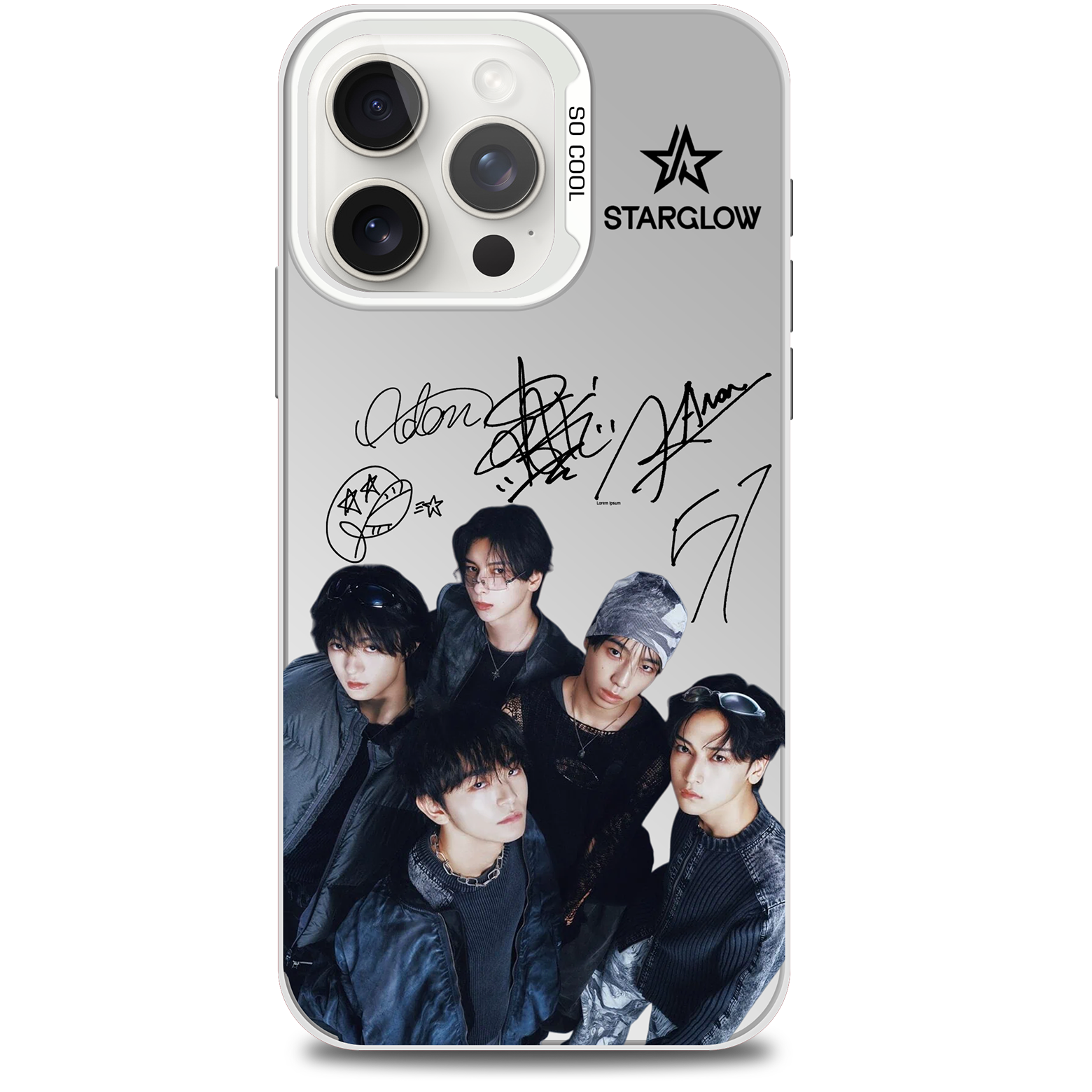 ミラースマホケース-銀【STARGLOW/Star Wish】