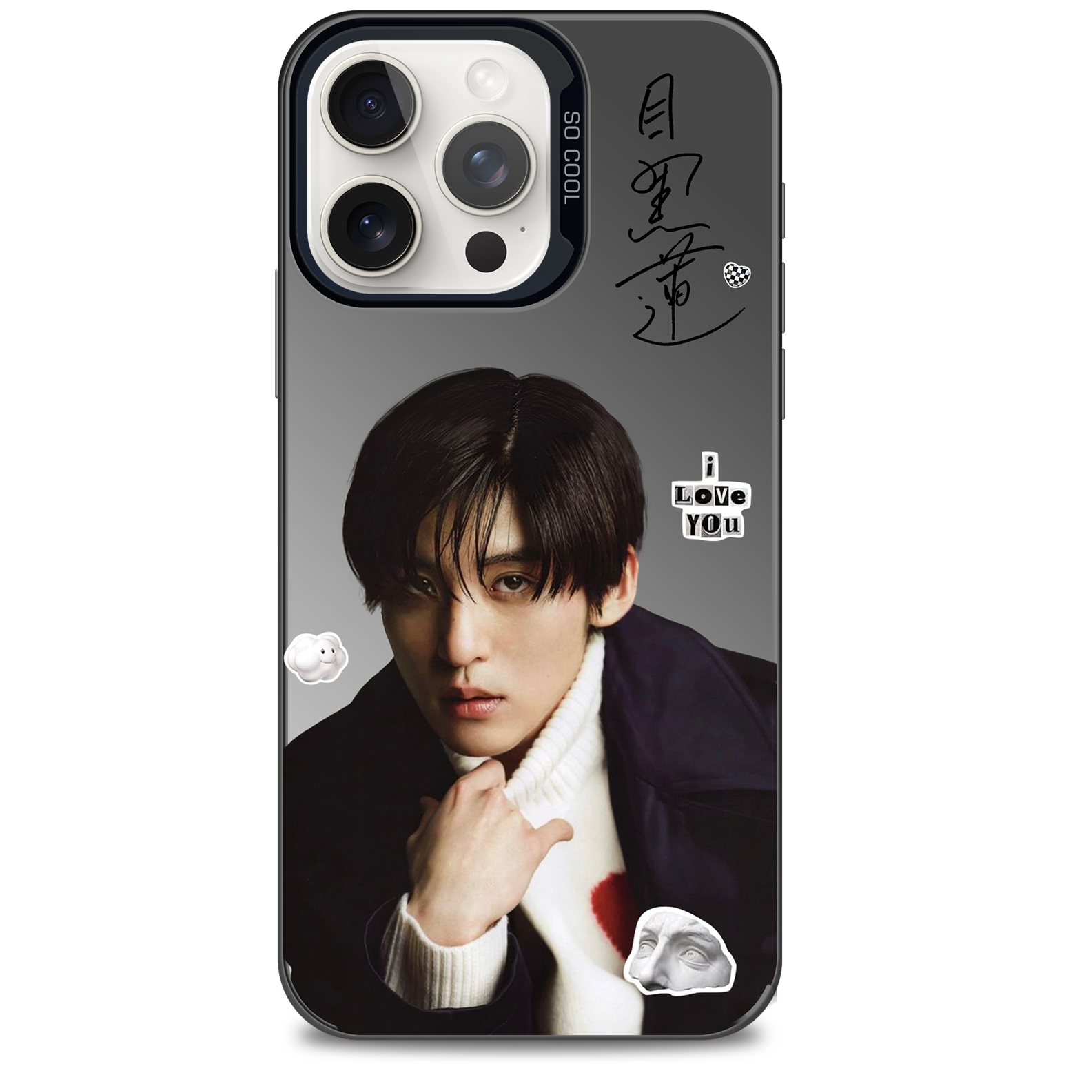 ミラースマホケース-黒【目黒蓮/SnowMan】-B