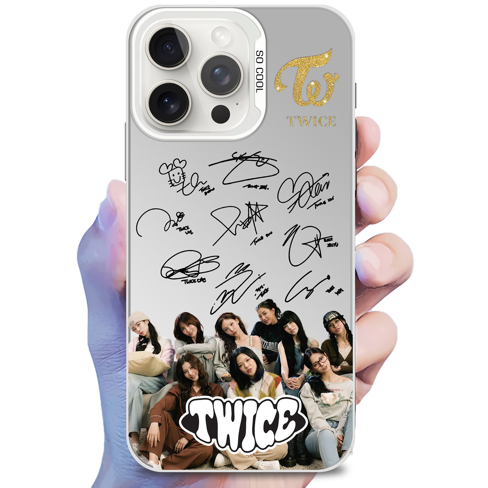 ミラースマホケース-銀【TWICE/ME+YOU】