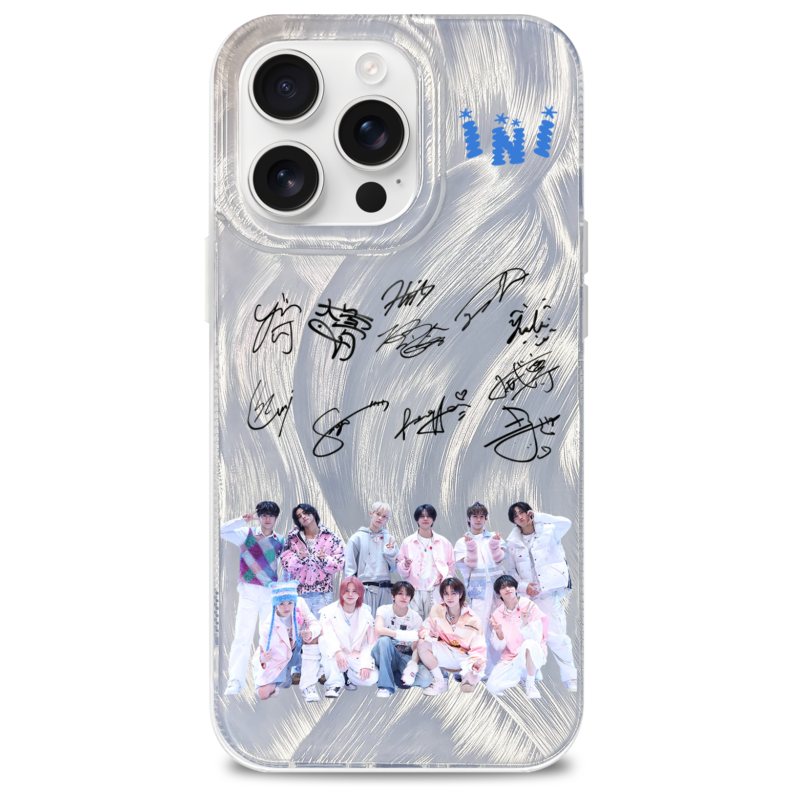 フェザーテクスチャーレーザーグラデーションスマートフォンケース【INI/THE WINTER MAGIC】