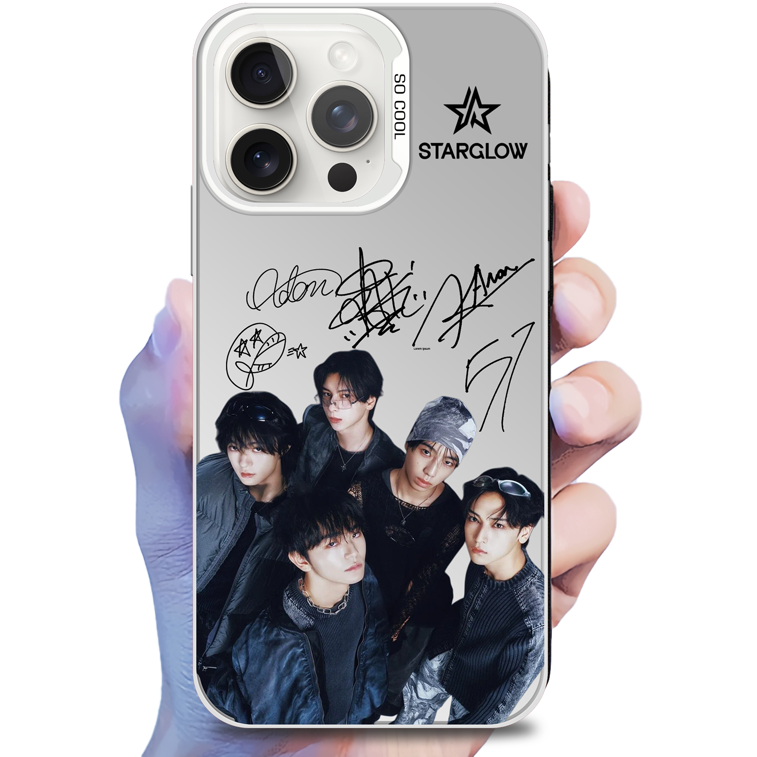 ミラースマホケース-銀【STARGLOW/Star Wish】