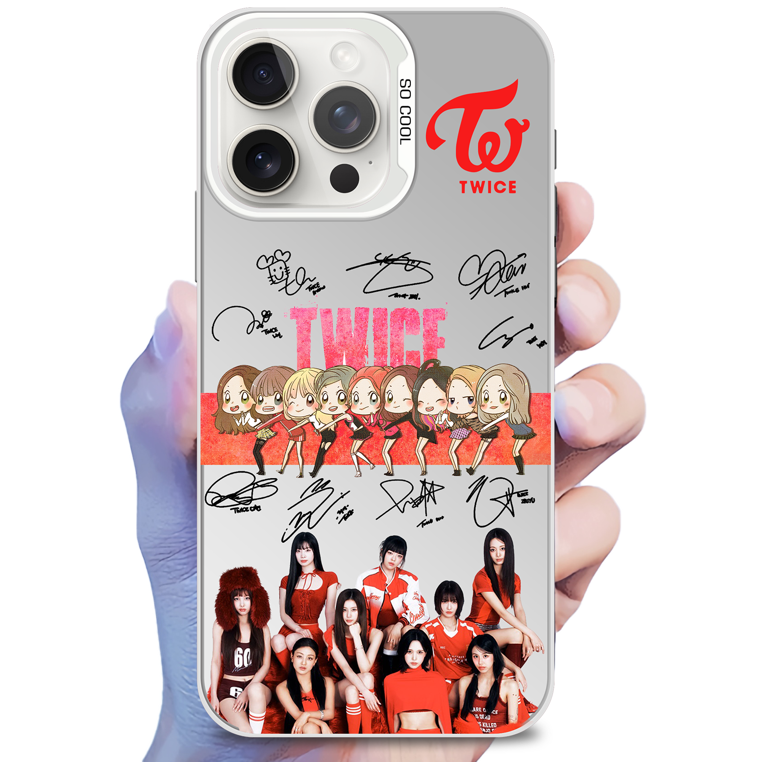 ミラースマホケース-銀【TWICE/The Story Goes On】