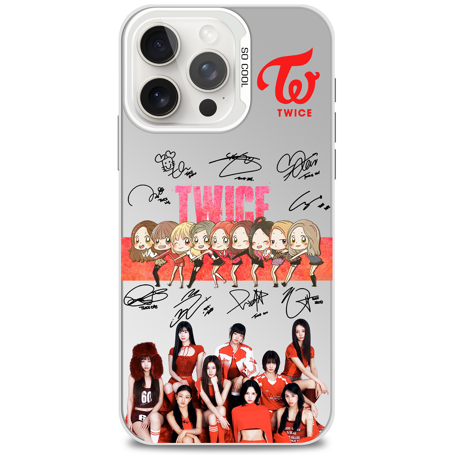 ミラースマホケース-銀【TWICE/The Story Goes On】