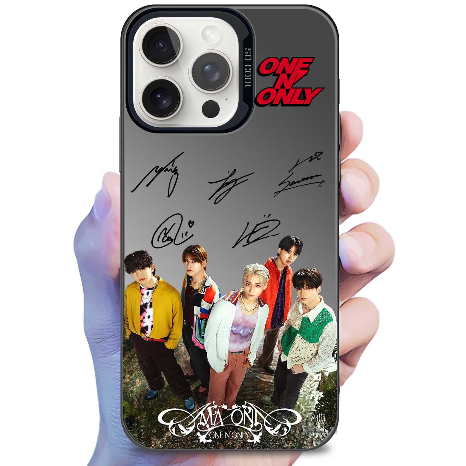 ミラースマホケース-黒【ONE N' ONLY】