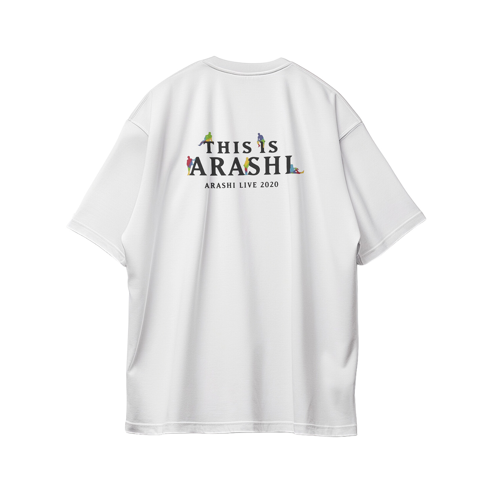 コットン プリント 応援Tシャツ-白【嵐ARASHI/FIVE】-Z