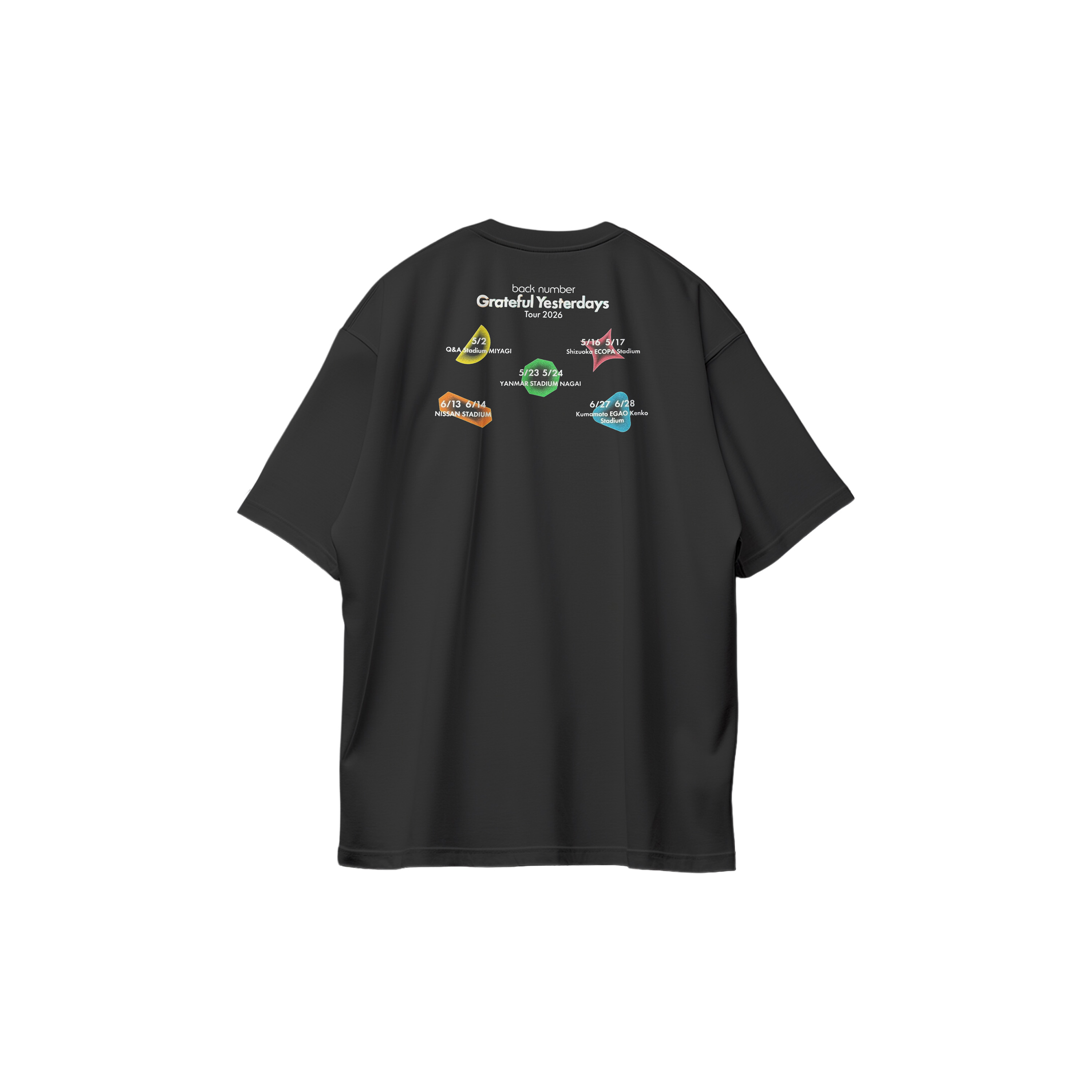 コットン プリント 応援Tシャツ-黒【back number】-Z