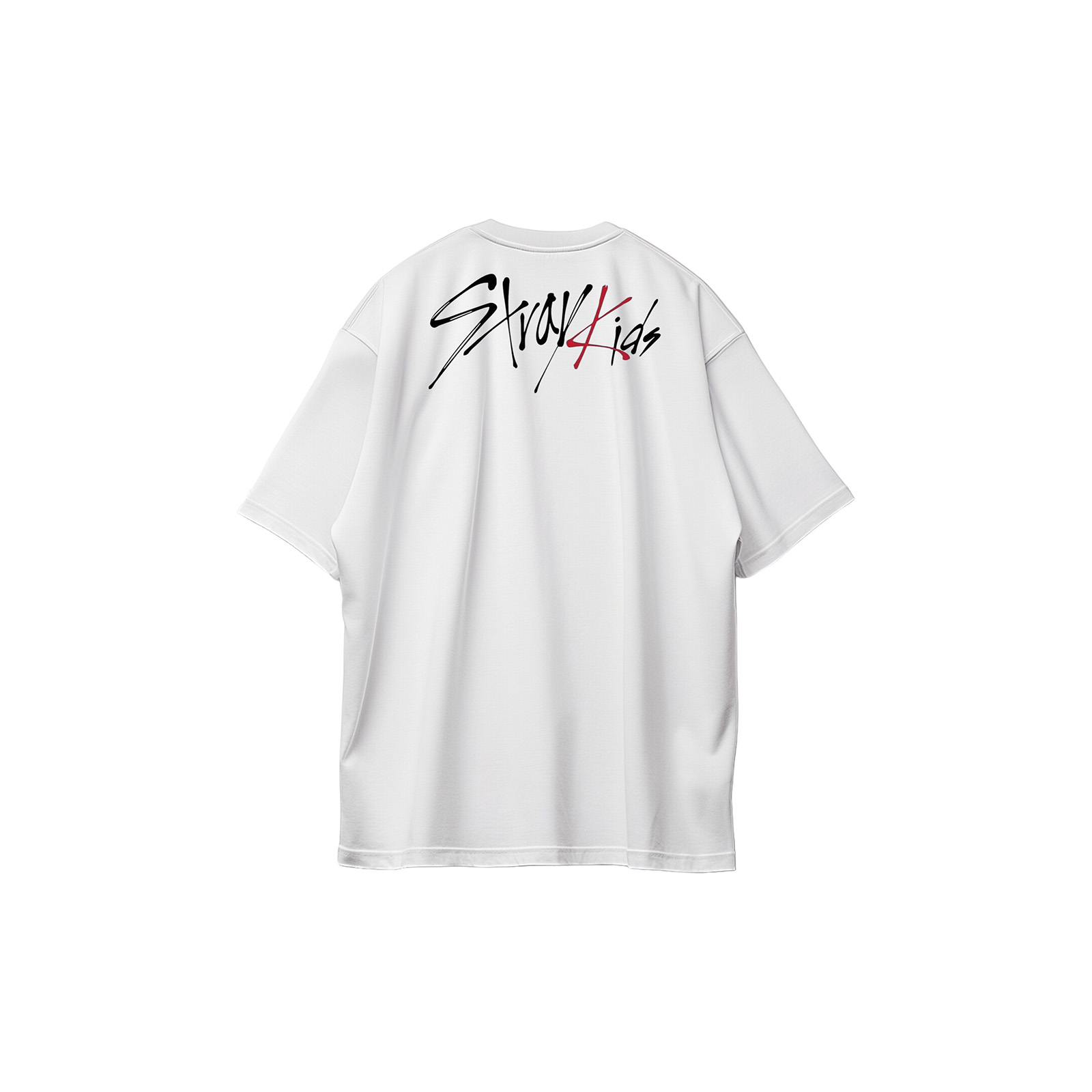 コットン プリント 応援Tシャツ-白【Stray Kids/RUN IT】