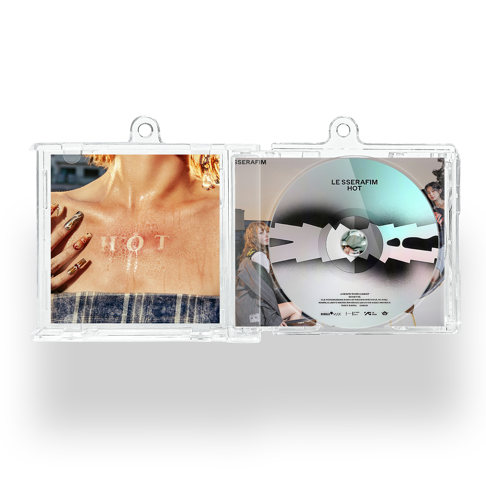 NFCミニCDキーリング【LESSERAFIM/HOT】