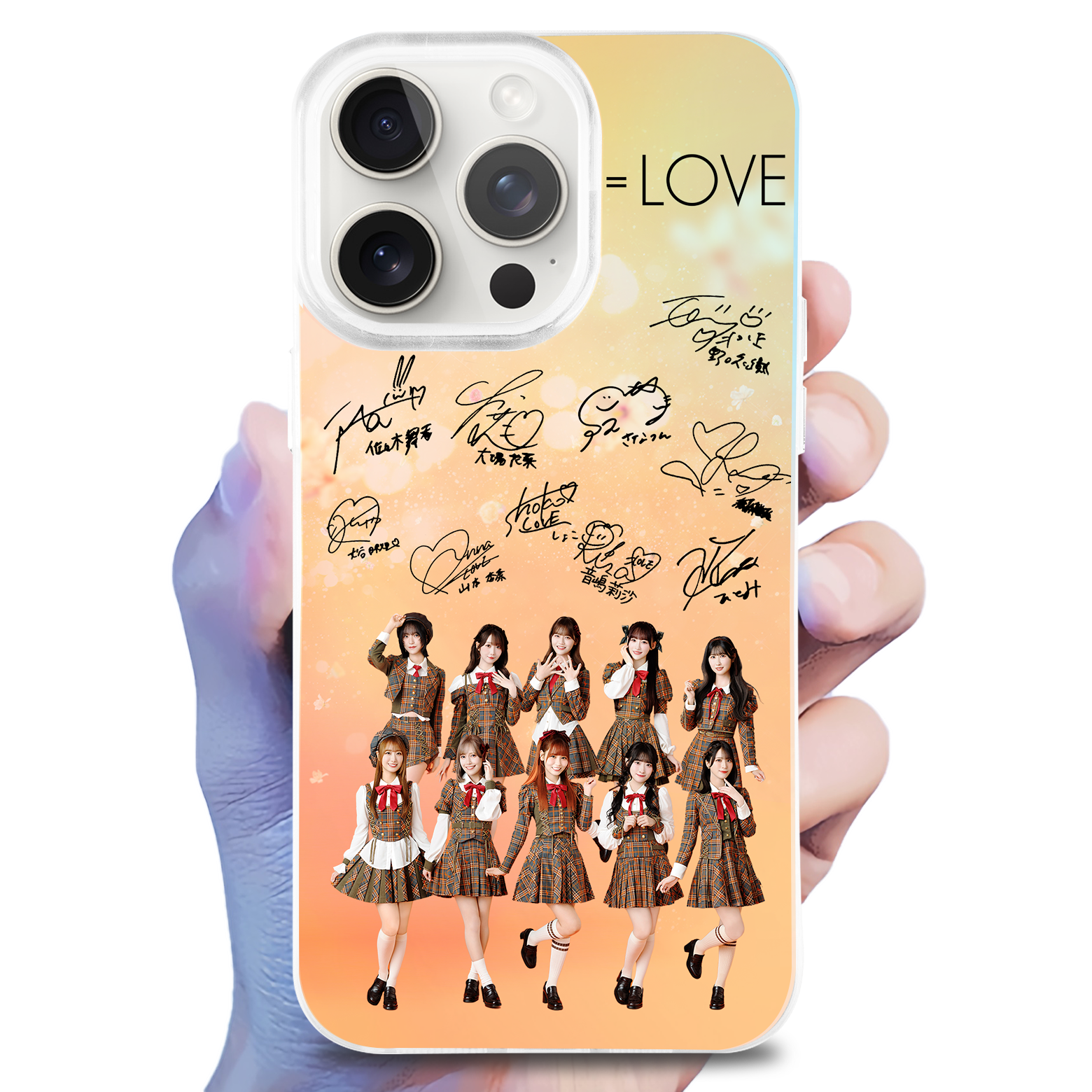 レーザーグラデーションスマートフォンケース【イコールラブ=love/ラブソングに襲われる】-B