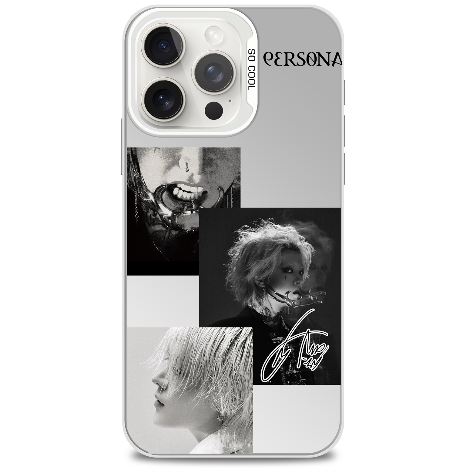 レーザーグラデーションスマートフォンケース-銀【中本悠太/PERSONA】