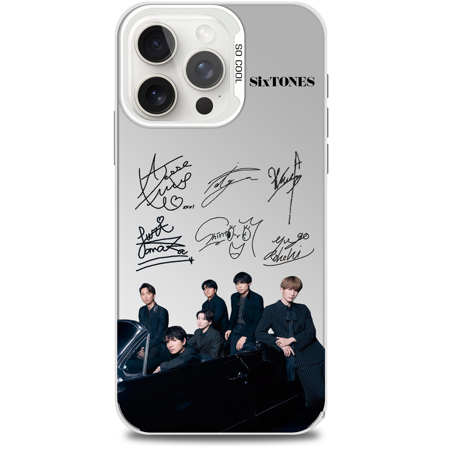 ミラースマホケース-銀【SixTONES/MILESixTONES】