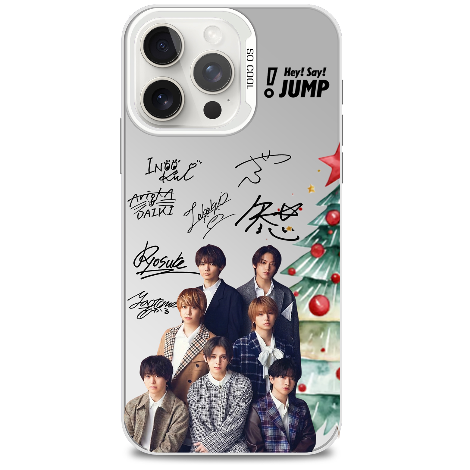 ミラースマホケース-白【Hey!Say!Jump】