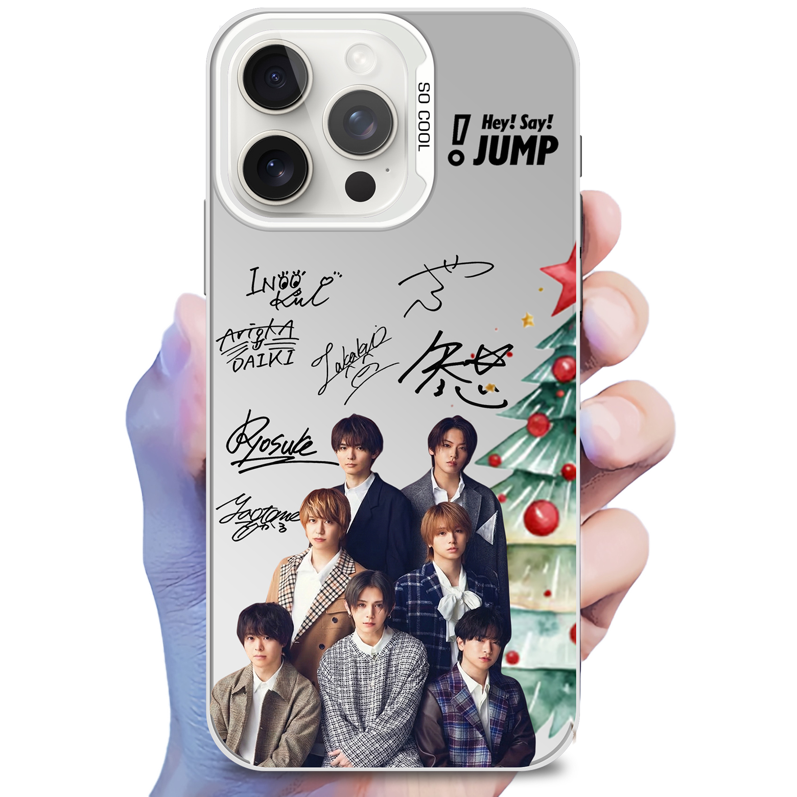 ミラースマホケース-白【Hey!Say!Jump】