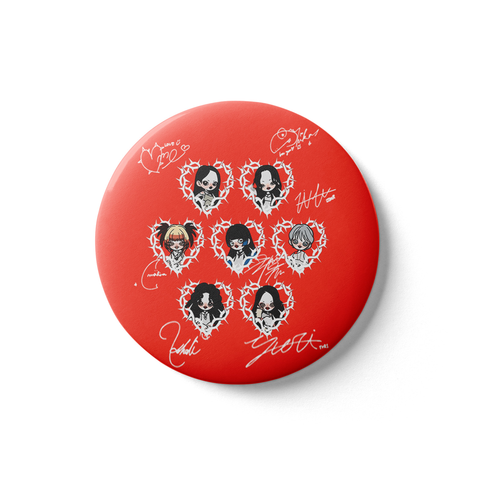 スター缶バッジ【HANA】6種類