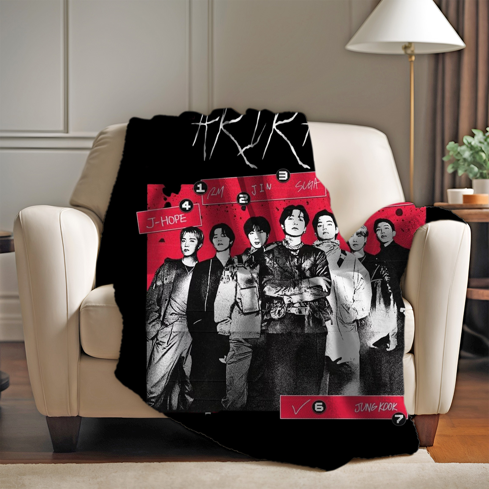 エアコン対策 快適プリントブランケット【BTS/ARIRANG】-B