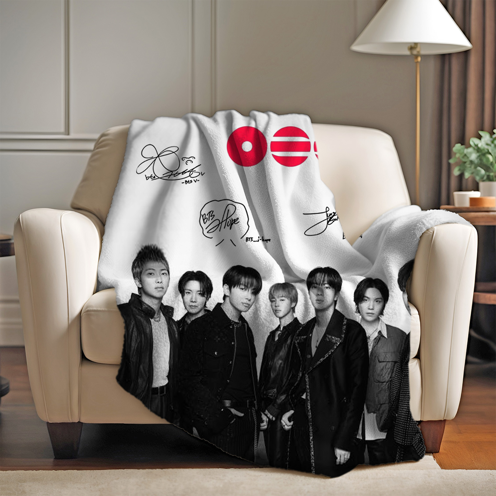 エアコン対策 快適プリントブランケット【BTS/ARIRANG】-C
