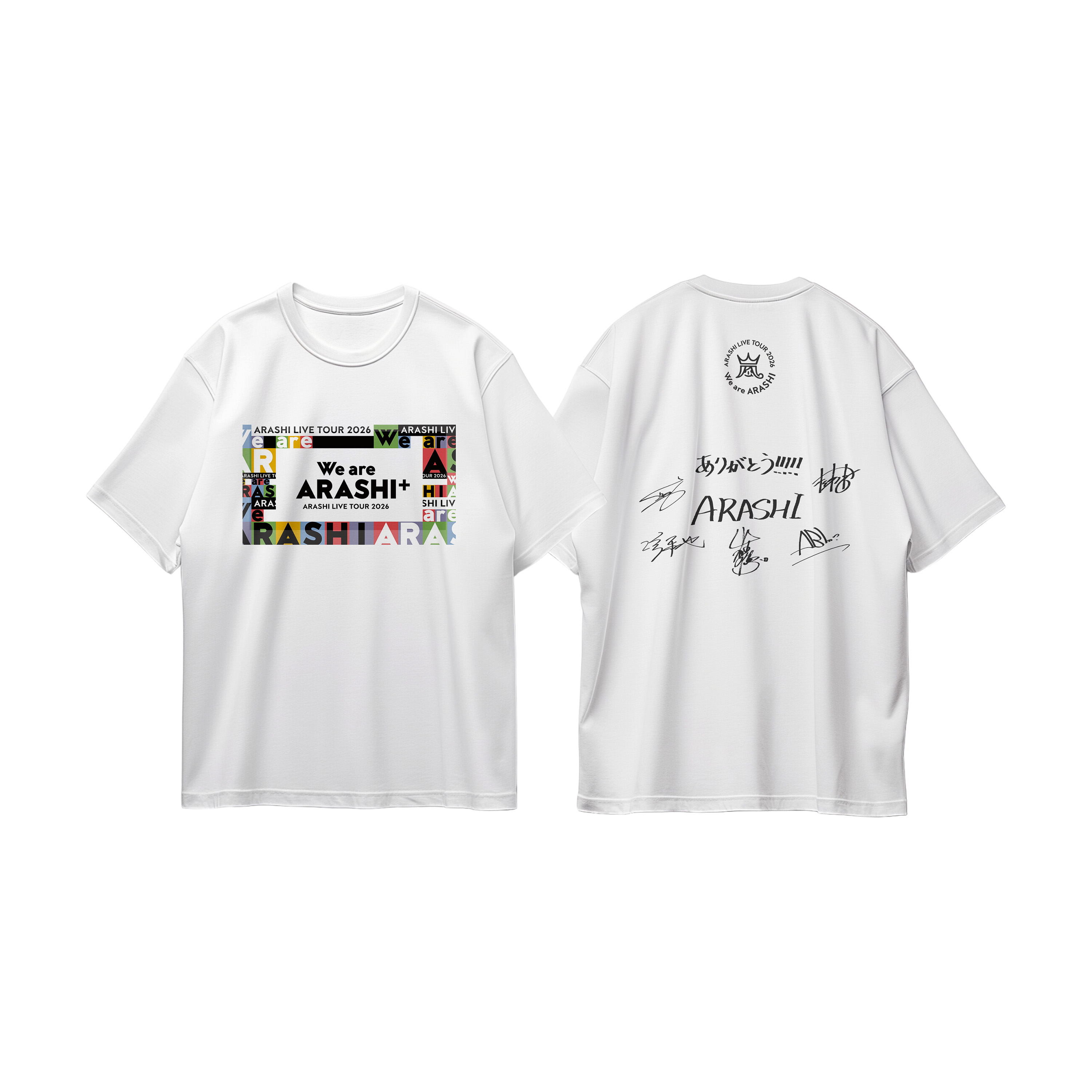 コットン プリント 応援Tシャツ-白【嵐ARASHI/FIVE】-Z – YITOTO™推し