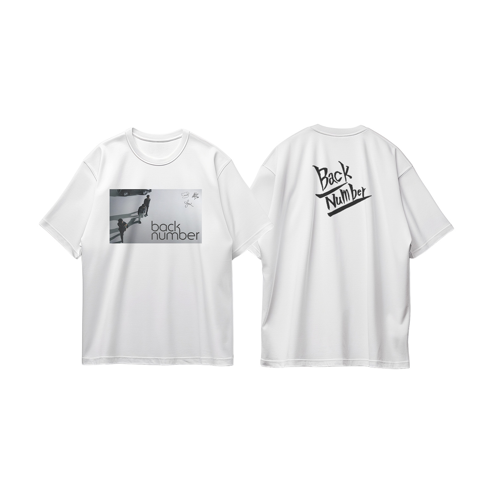 コットン プリント 応援Tシャツ-白【back number】-Z