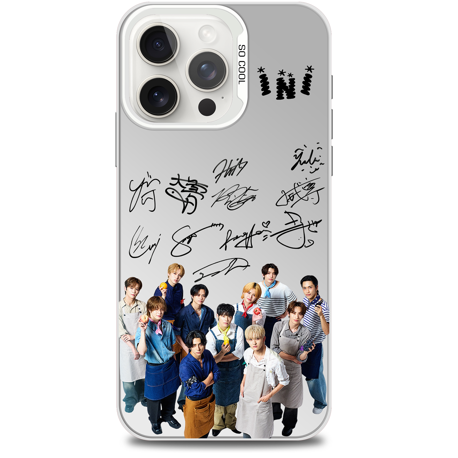 レーザーグラデーションスマートフォンケース-銀【INI/THE WINTER MAGIC】