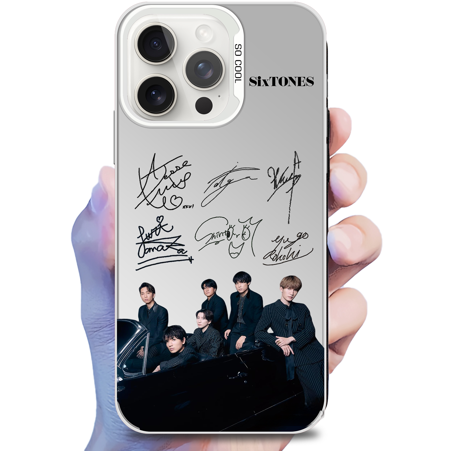 ミラースマホケース-銀【SixTONES/MILESixTONES】