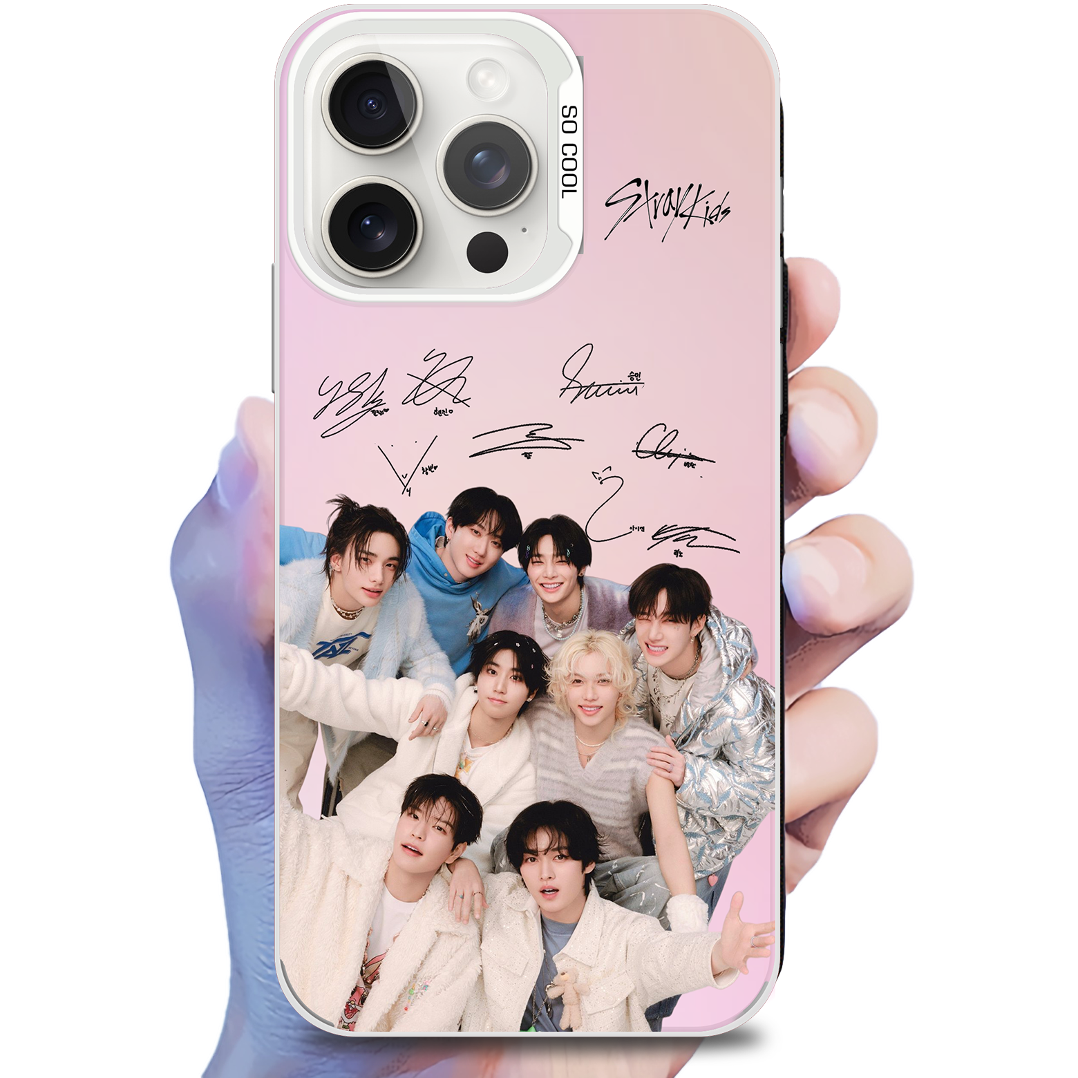 ミラースマホケース-銀【Stray Kids】-B